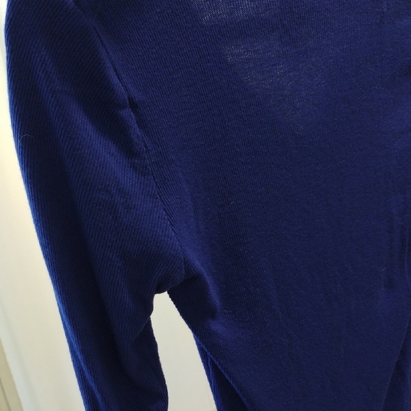INC International Concepts Dark Royal Blue 3/4 Sleeve Top - Picture 7 of 10